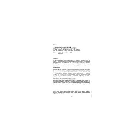 3178 -- An Irreversibility Analysis of Chilled Water Cooling Coils