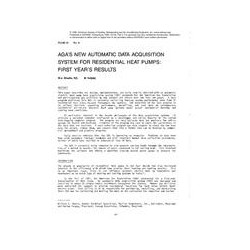 PO-86-13-4 -- AGA&x27;s New Automatic Data Acquisition System for Residential Heat Pumps: First Year&x27;s Results