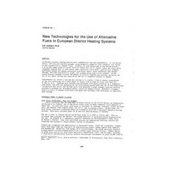 HI-85-32-1 -- New Technologies for the Use of Alternative Fuels in European District Heating Systems