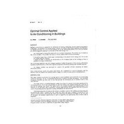 AT-84-11-2 -- Optimal Control Applied to Air Conditioning in Buildings