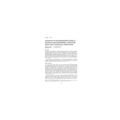LA-2564 (RP-225) -- The Effect of Noncondensible Gases in Water Chiller Condensers-Literature Survey and Theoretical Predictions