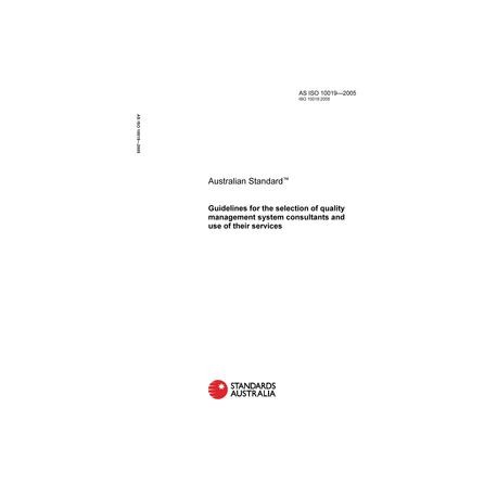 AS ISO 10019-2005