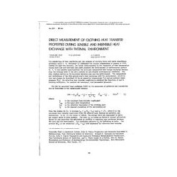 BO-2371(RP 144) -- Direct Measurement of Clothing Heat Transfer Properties During Sensible and Insensible Heat Exchange with The