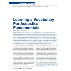 Engineer&x27;s Notebook: Learning a Vocabulary for Acoustics Fundamentals