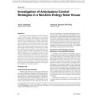 OR-10-027 -- Investigation of Anticipatory Control Strategies in a Net-Zero Energy Solar House