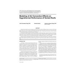 Modeling of Air Convection Effects on Hygrothermal Performance of Vented Roofs