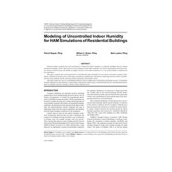Modeling of Uncontrolled Indoor Humidity for HAM Simulations of Residential Buildings