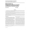 Determination of Instantaneous Moisture Content and Moisture Potential Profiles