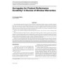 Surrogates for Product Performance Durability? A Review of Window Warranties