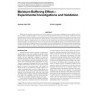 Moisture-Buffering EffectâExperimental Investigations and Validation