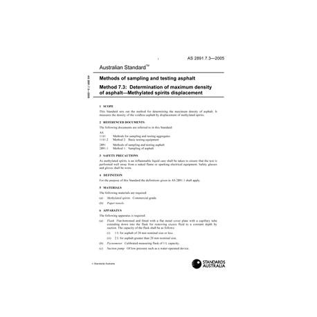 AS 2891.7.3-2005 [ Superseded ]