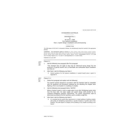 AS 2419.1-2005 AMDT 1 [ Available Superseded ]