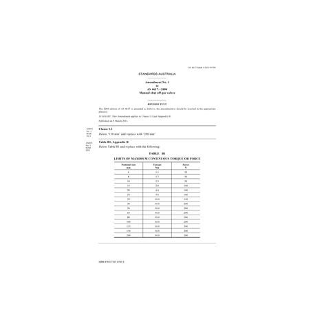 AS 4617-2004 AMDT 1 [ Superseded ]