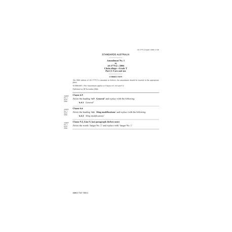 AS 3775.2-2004 AMDT 1 [ Superseded ]