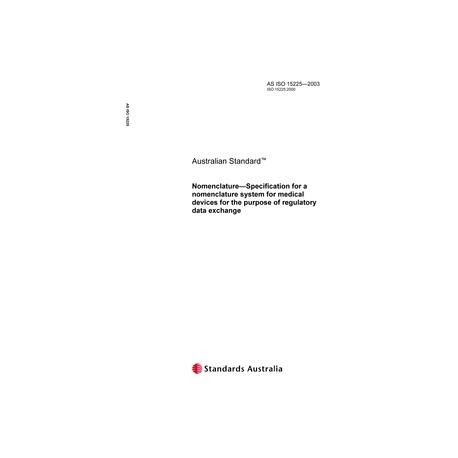 AS ISO 15225-2003