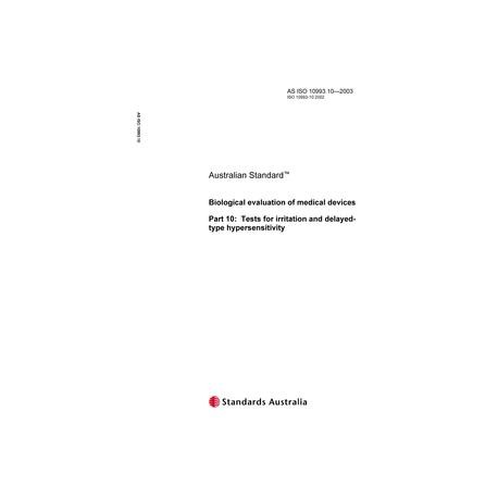 AS ISO 10993.10-2003
