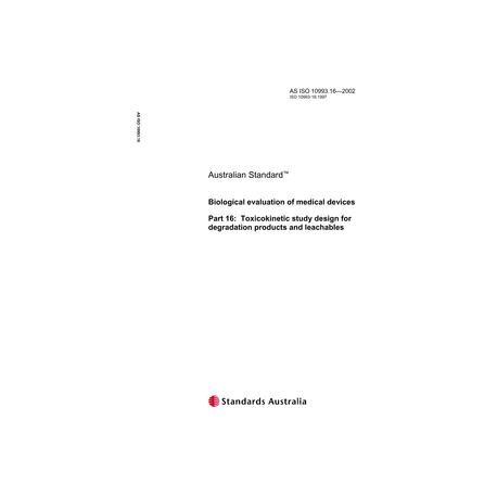 AS ISO 10993.16-2002