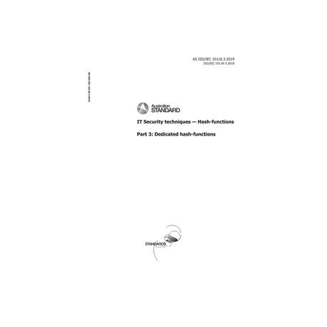 AS ISO/IEC 10118.3:2019