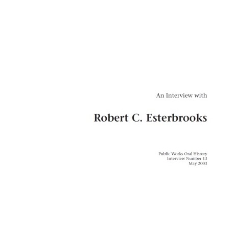 An Interview with Robert C. Esterbrooks