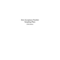 Zero Acceptance Number Sampling Plans, Fifth Edition