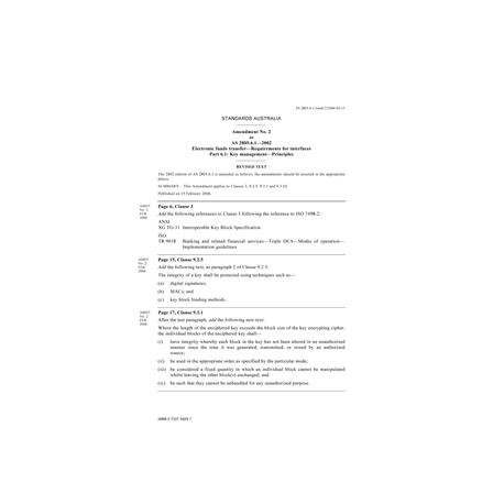 AS 2805.6.1-2002 AMDT 2 [ Superseded ]