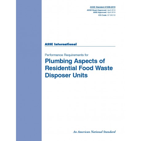 ASSE (Plumbing) 1008-2019