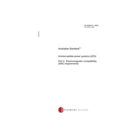 AS 62040.2-2001 [ Superseded ]