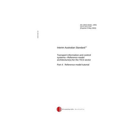 AS 14813.4(INT)-2001