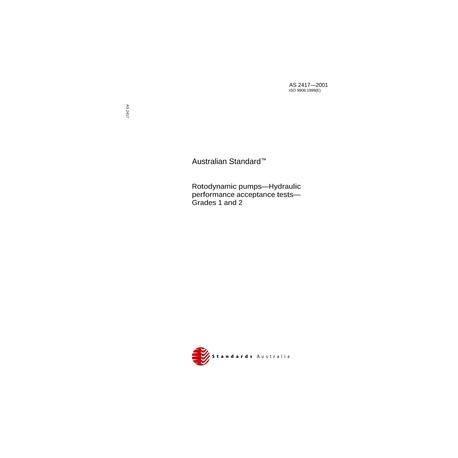 AS 2417-2001 [ Superseded ]