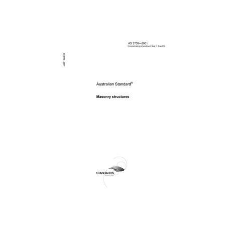 AS 3700-2001 [ Superseded ]