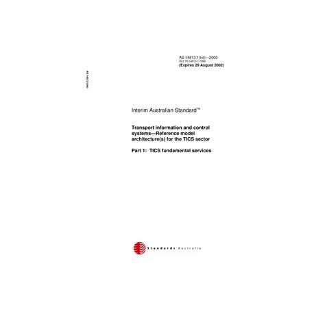 AS 14813.1(INT)-2000