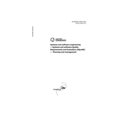 AS ISO/IEC 25001:2019