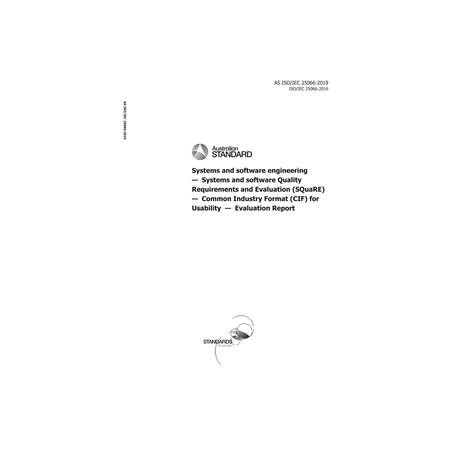 AS ISO/IEC 25066:2019