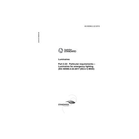 AS 60598.2.22:2019