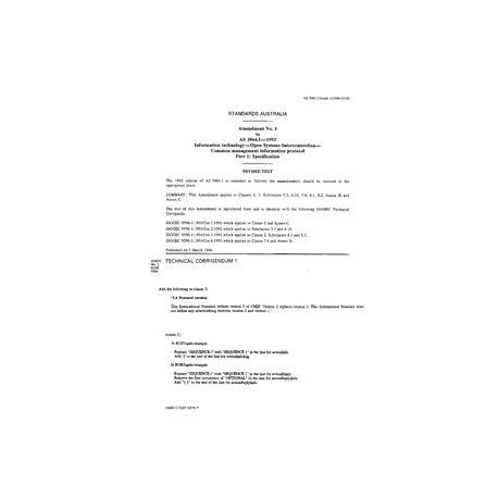 AS 3964.1-1992 AMDT 1