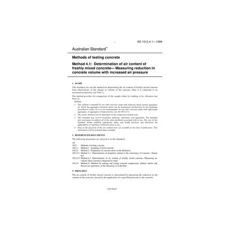 AS 1012.4.1-1999 [ Superseded ]