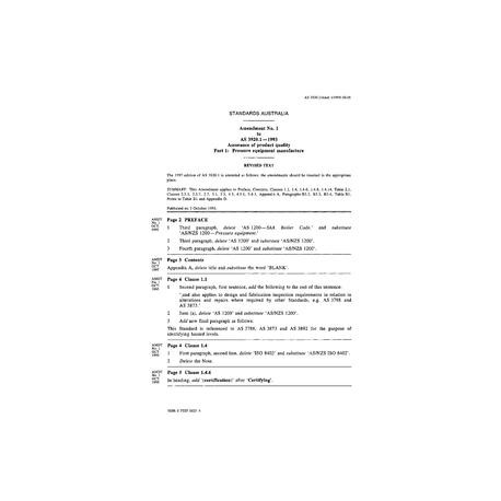 AS 3920.1-1993 AMDT 1 [ Superseded ]