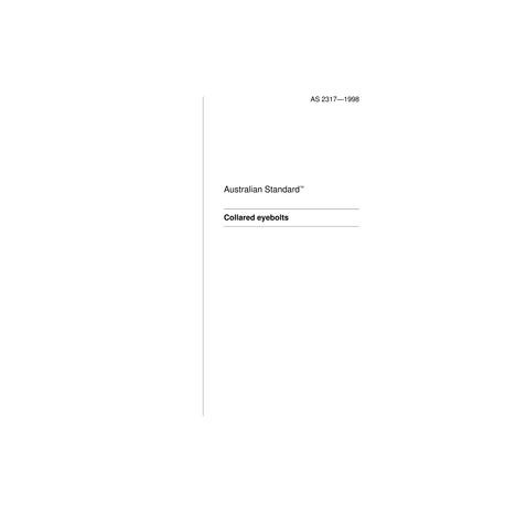 AS 2317-1998 [ Available Superseded ]