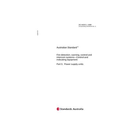 AS 4428.5-1998 [ Superseded ]