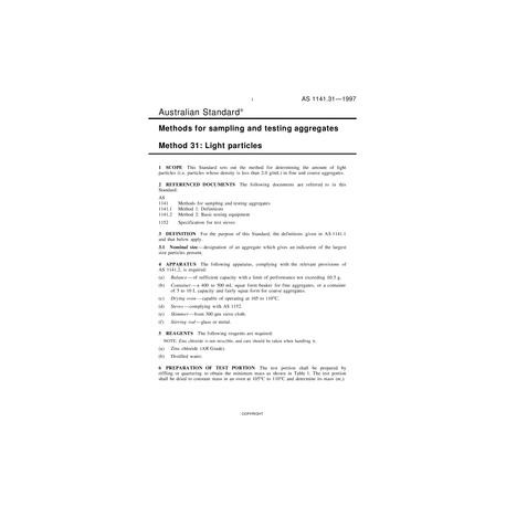 AS 1141.31-1997 [ Superseded ]