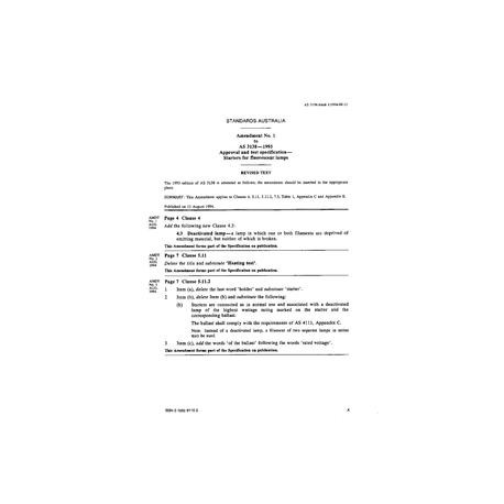 AS 3138-1993 AMDT 1 [ Superseded ]