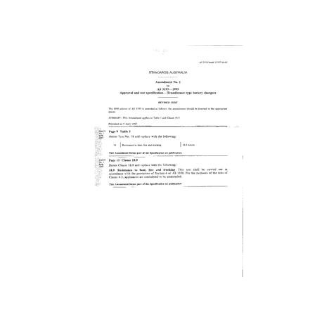 AS 3193-1995 AMDT 1 [ Superseded ]