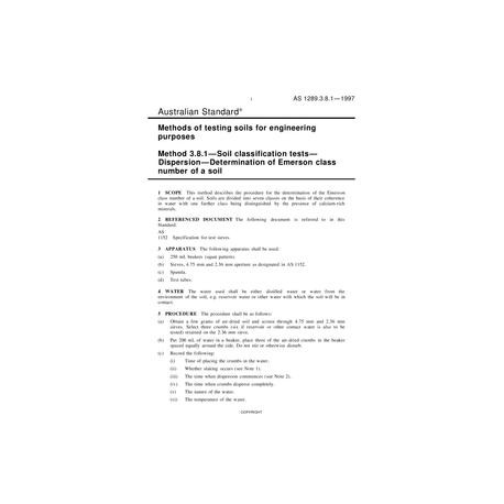 AS 1289.3.8.1-1997 [ Superseded ]