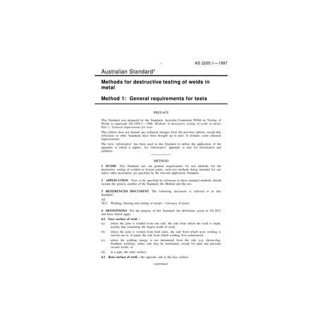 AS 2205.1-1997 [ Superseded ]