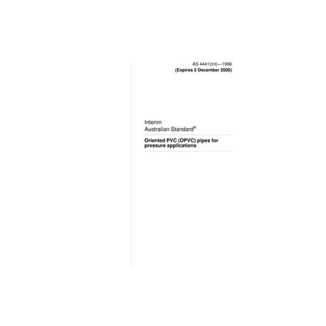 AS 4441(INT)-1996 [ Superseded ]