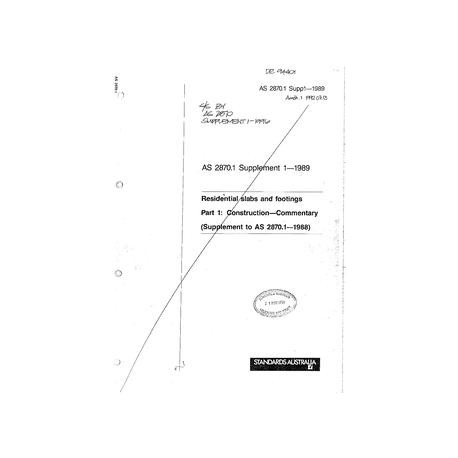 AS 2870.1 SUPP 1-1989 AMDT 1