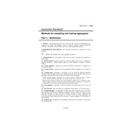 AS 1141.1-1996 [ Superseded ]
