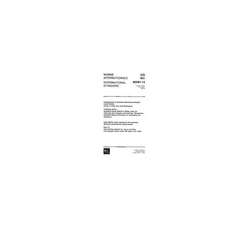 IEC 60581-13 Ed. 1.0 b:1988