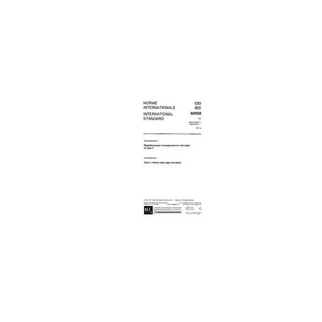 IEC 60558 Amd.1 Ed. 1.0 b:1987