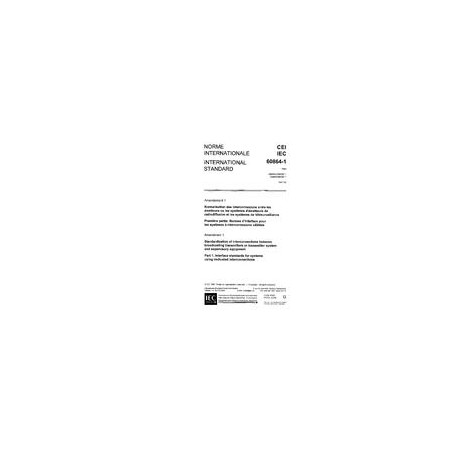 IEC 60864-1 Amd.1 Ed. 1.0 b:1987